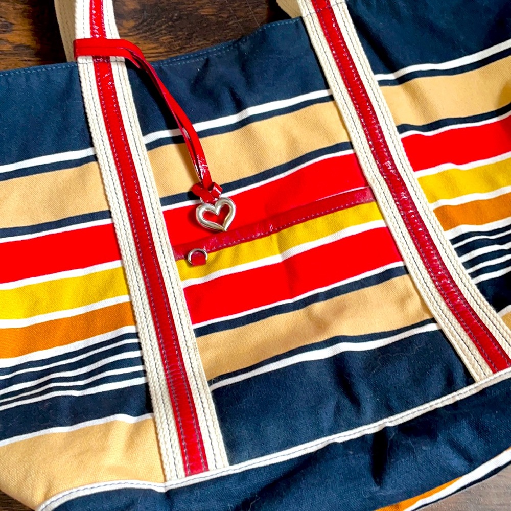 Brighton Classic Stripe Canvas Tote Bag